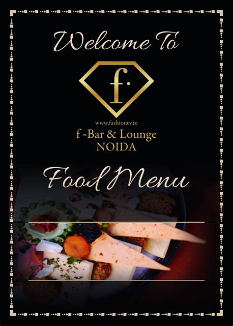 F Bar & Lounge Menu, Menu for F Bar & Lounge, Gardens .